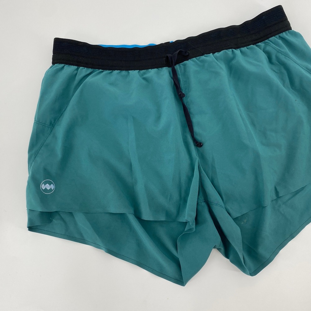 Janji Running Shorts Mens Medium Teal Blue Green Activewear Athletic